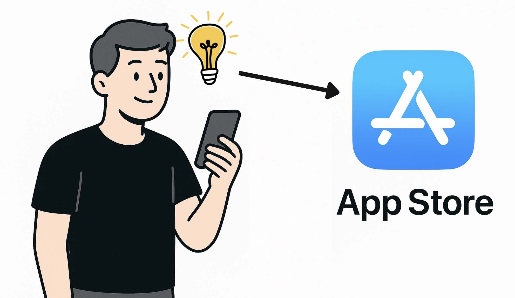 Create a mobile app on the App Store from your phone